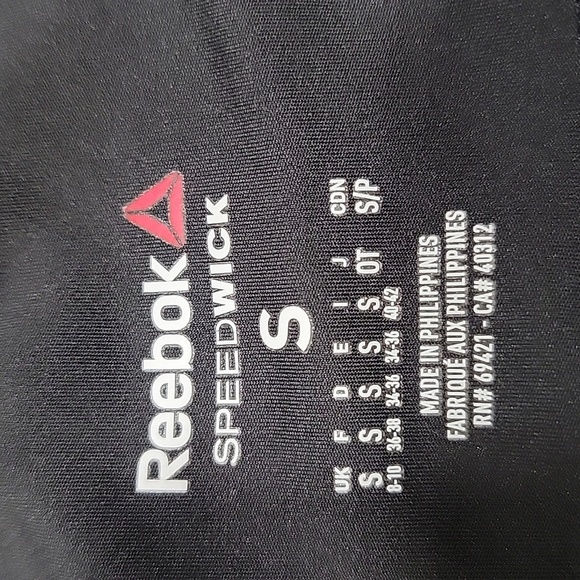 Reebok Speedwick Size S Cassette Tape Pattern Leggings, Gently Used Condition - Picture 12 of 15